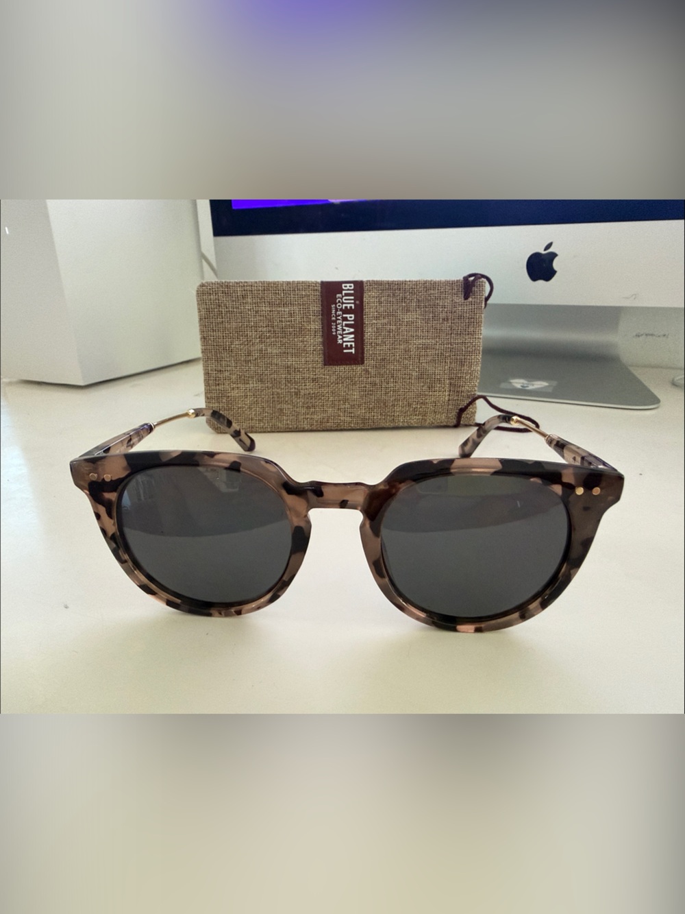 Blu Planet Tortoiseshell Round Women’s Sunglasses - Brown/Black